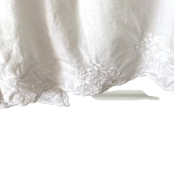 J. Crew NWOT Embroidered Side Tie White Cotton Voile skirt size 12 - Picture 8 of 10